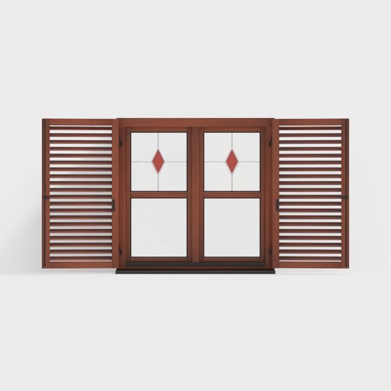 Elegant Low-Poly Window 3D model
