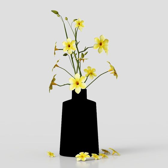Floral Harmony 3D model for Creative Spaces