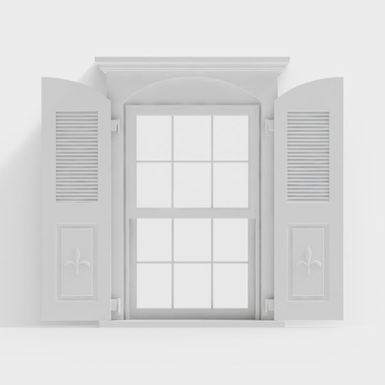 Elegant Vintage Shutter 3D model