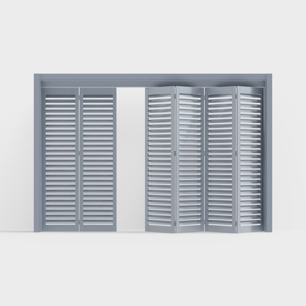 Amerikanische Jalousiefalt-Tür