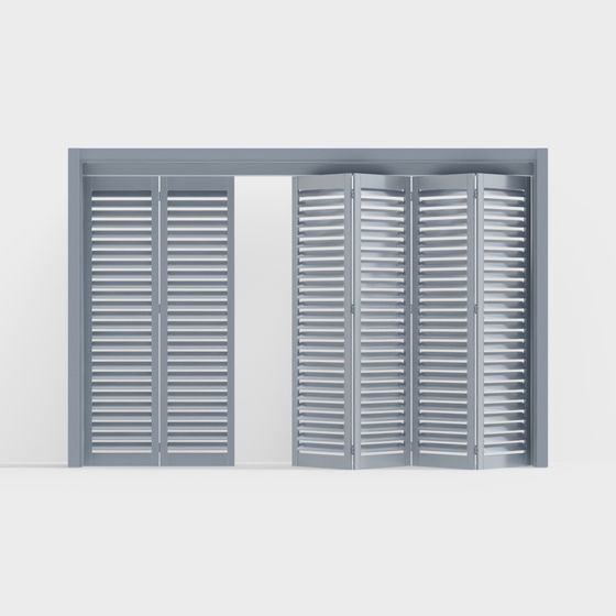 Amerikanische Jalousiefalt-Tür