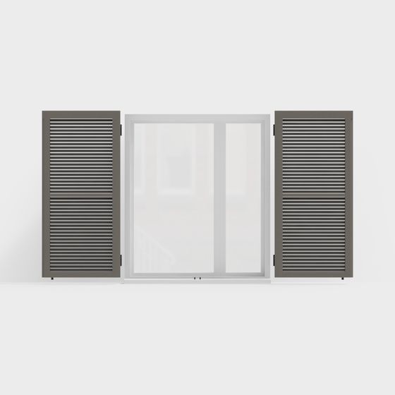 Low Poly Shutter Door 3D Model