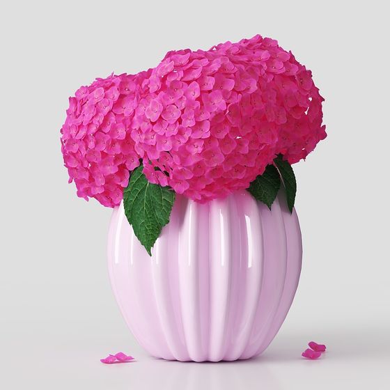 グリーン植物の花と草のポット花瓶