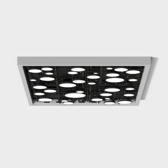 Stylish Low-Poly Ceiling Light 3D model for Contemporary Spaces