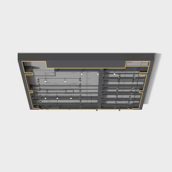 Futuristic Light Ceiling Design 3D model