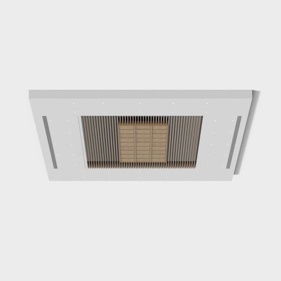 Minimalist Ceiling Vent 3D Model for Creative Spaces