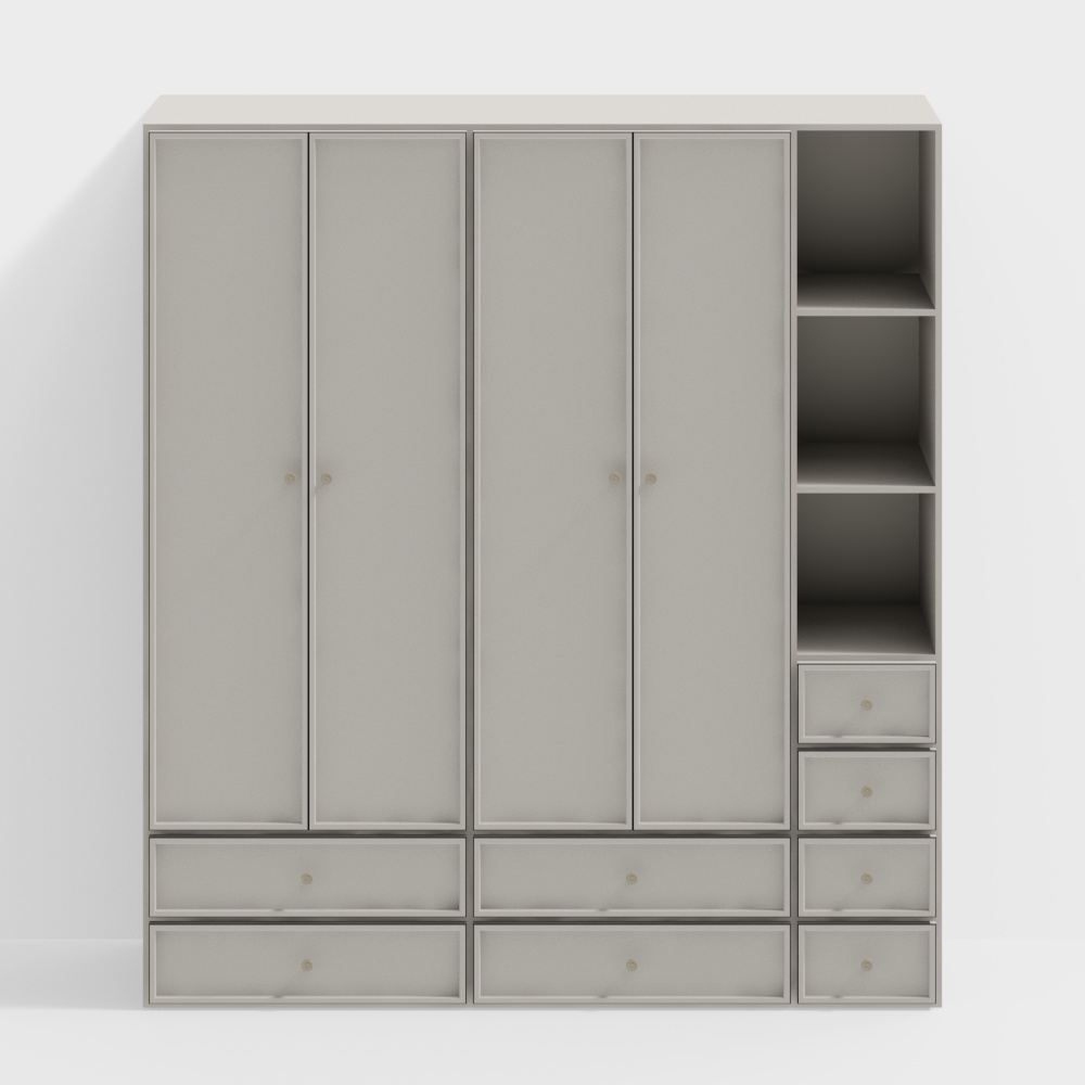 Urban Closet 3D Model – Modern Low-Poly Storage