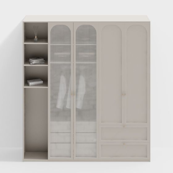 Minimalist Wardrobe 3D model for Modern Living