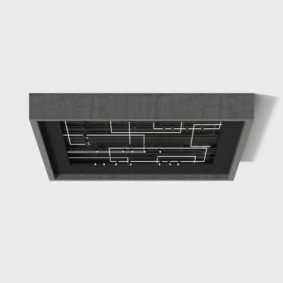 Futuristic Neon-Inspired Ceiling 3D Model