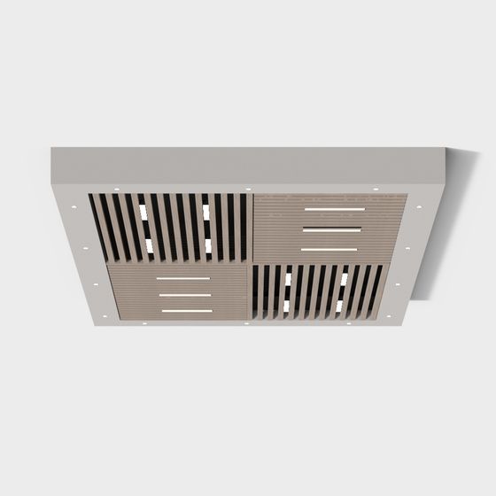 Abstract Ceiling Vent 3D Model with Low Poly Design