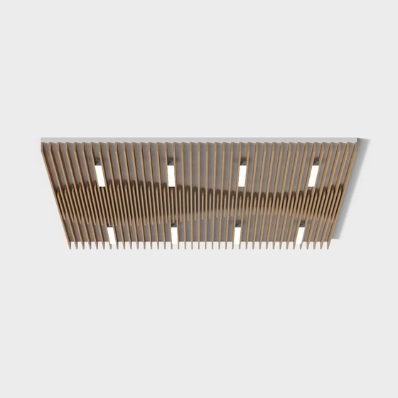 Wooden Louvered Window 3D model