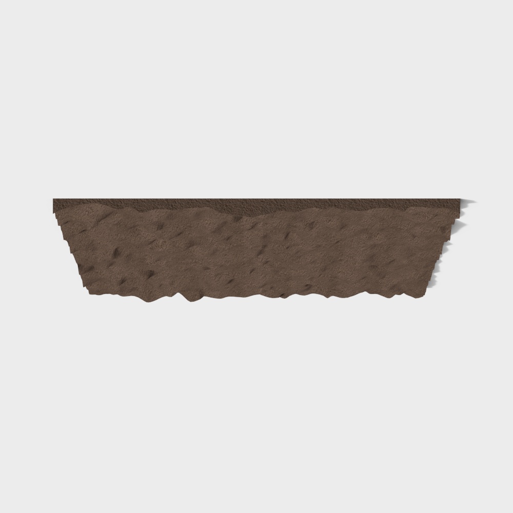 Realistic Stone Wall Trim 3D Model – Natural Texture