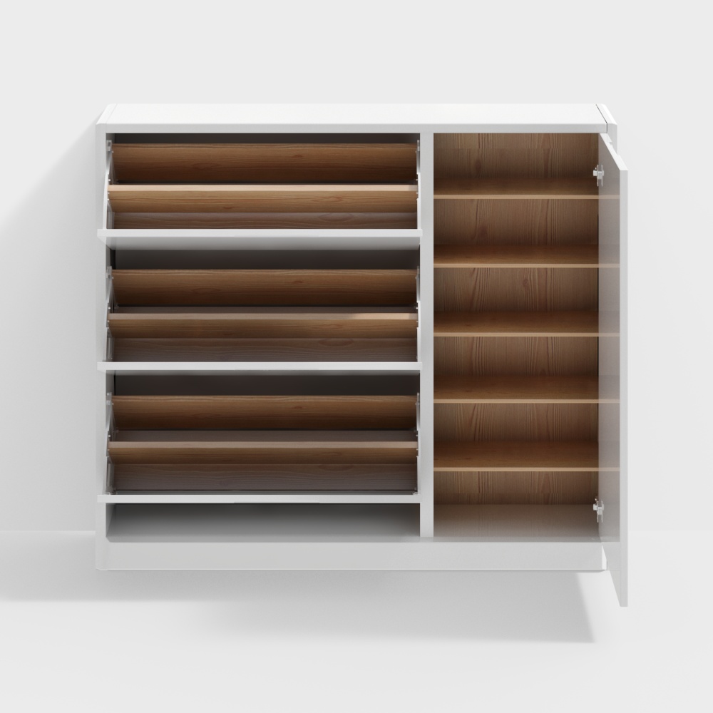 ตู้รองเท้าแบบเฉียงสมัยใหม่