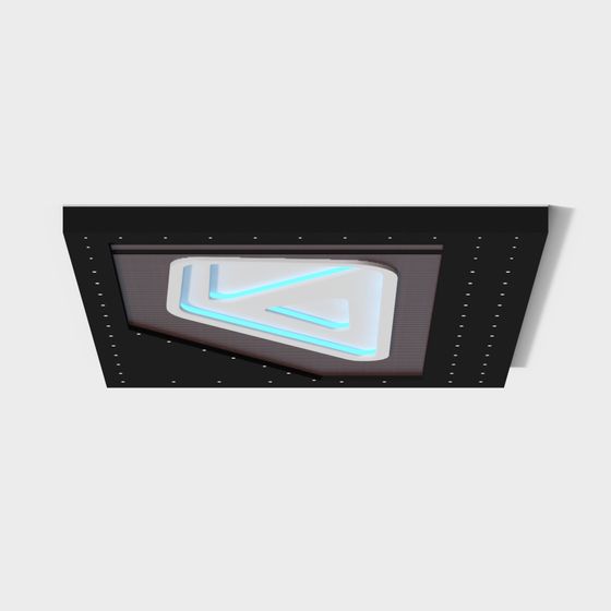 Neon Horizon Ceiling Light 3D model