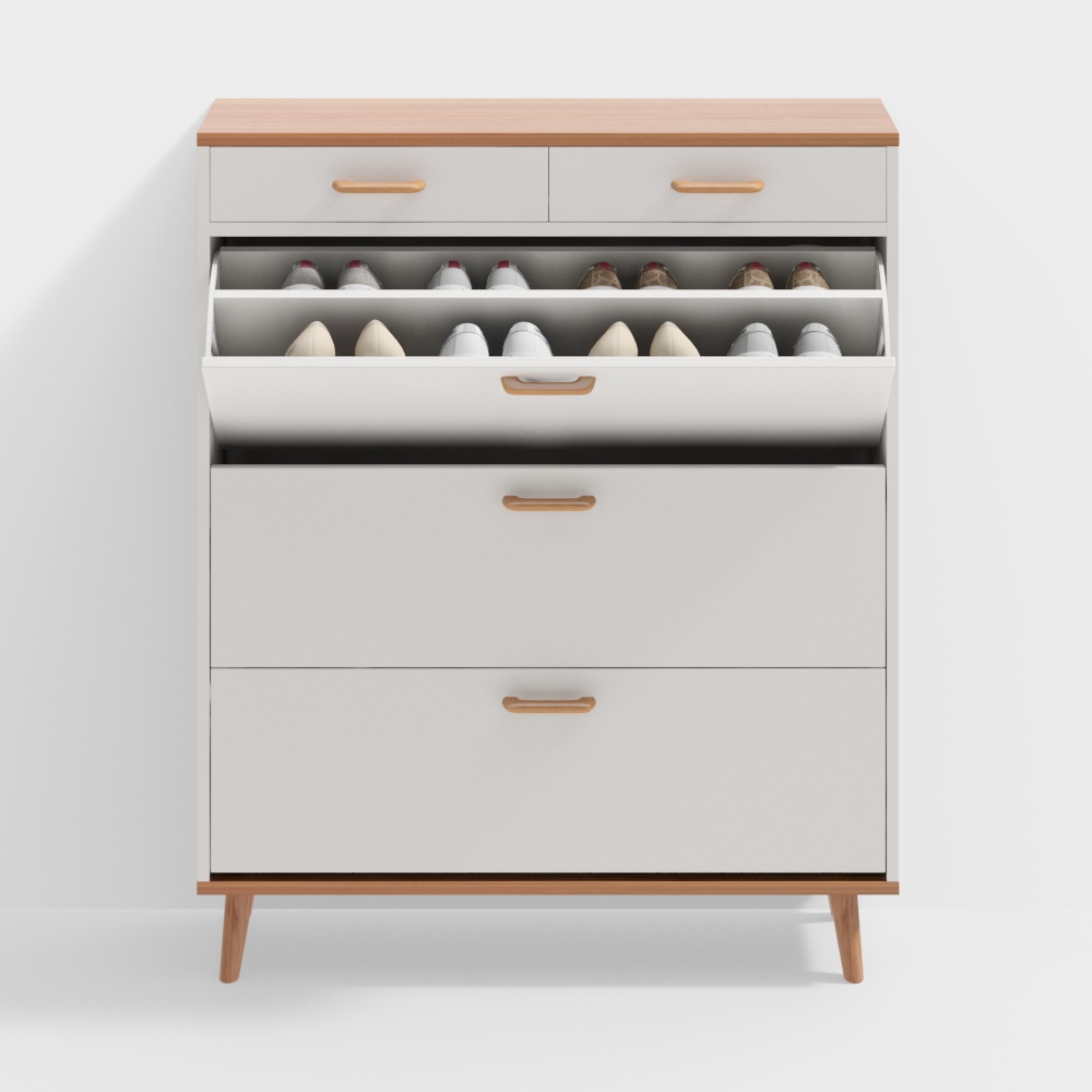 Modern diagonal shoe cabinet