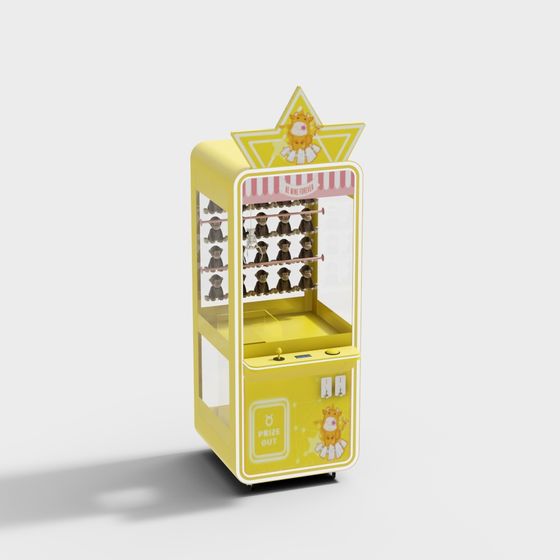 Vibrant Claw Machine 3D model for Nostalgic Designs