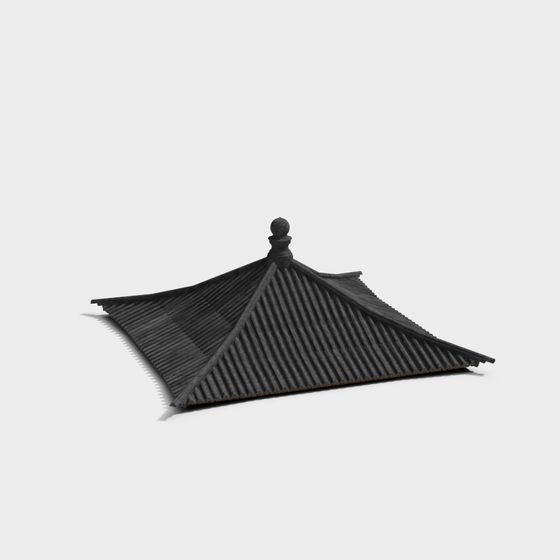 Elegant Oriental Rooftop 3D model