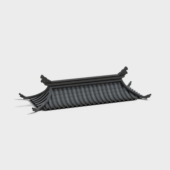 East Asian Roof 3D model