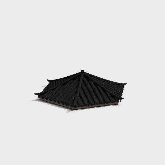 Traditional Bamboo Roof 3D model