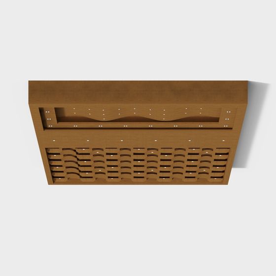 Wooden Louvered Shutter 3D model