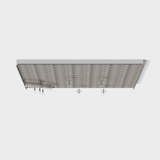Metal Grille Ceiling 3D model for Contemporary Interiors