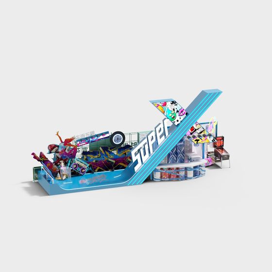 Super X Futuristic 3D Model Scene