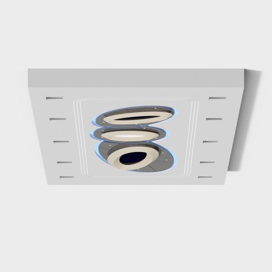 Futuristic Ceiling Light 3D model for Modern Spaces