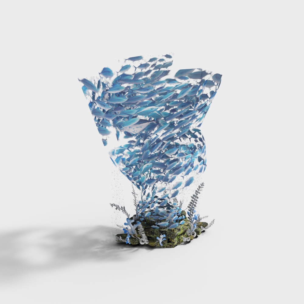 Accessoires décoratifs pour aquarium