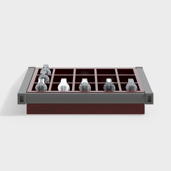 Elegant Low-Poly Chessboard Game 3D model