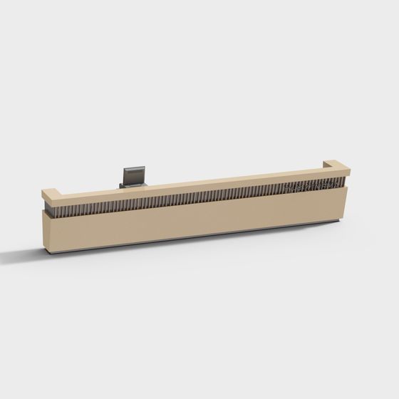 Gray Cinema Front Desk 3D Model