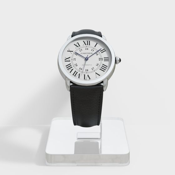 Elegant Low Poly Watch 3D model