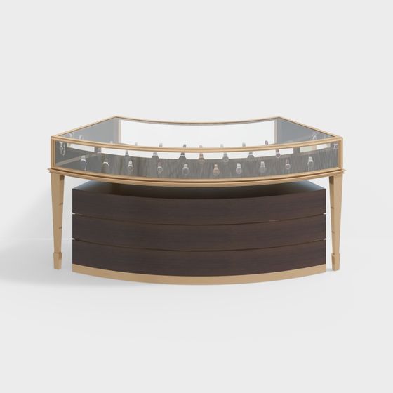 Elegant Jewelry Display Case 3D model