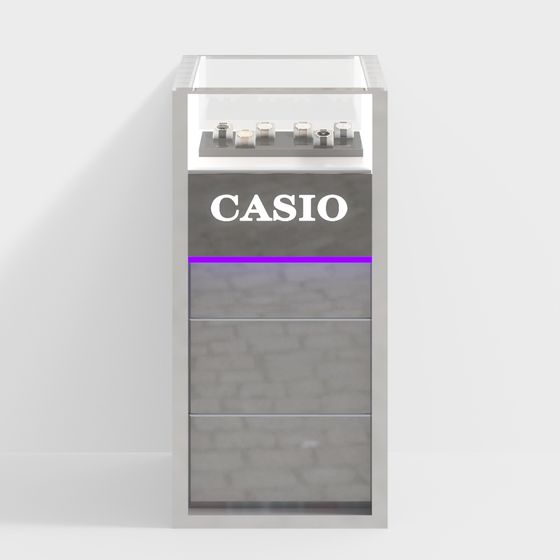 CASIO Showcase 3D model with Minimalist Design
