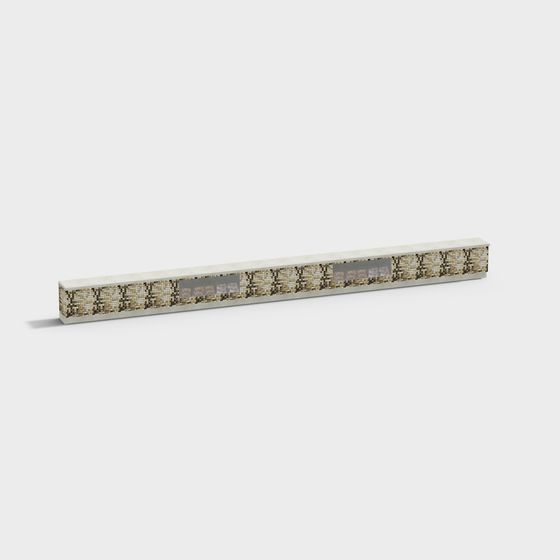 Cinema Front Desk 3D Model in Gray Color