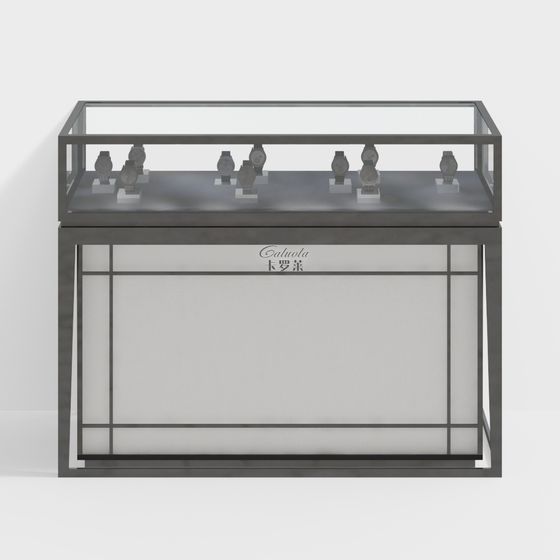 Modern Low-Poly Watch Display Cabinet 3D model