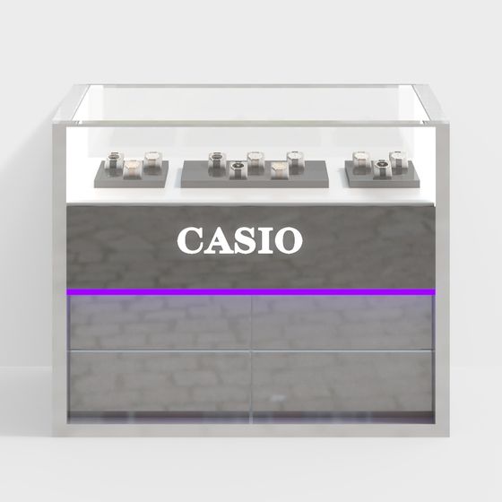 Stylish CASIO Watch Display Cabinet 3D model