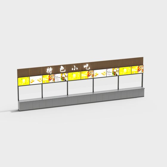 Charming Food Stall 3D model