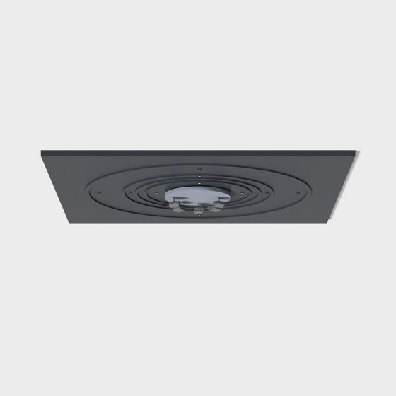 Elegant Square Recessed Light Fixture 3D model