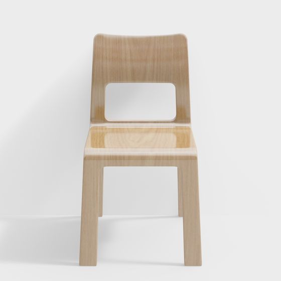 Unique Wooden Armchair 3D model for Modern Design