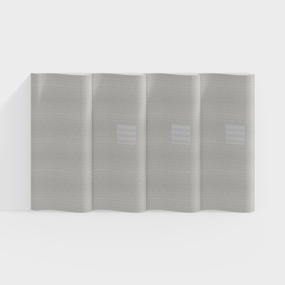 Stylish Origami Screen 3D model for Creative Spaces