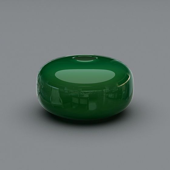 Emerald Disc 3D model for Creative Projects