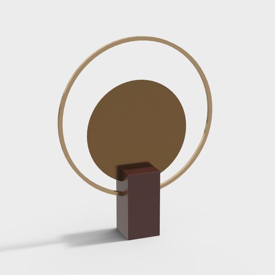 Elegant Low-Poly Circular Structure 3D model