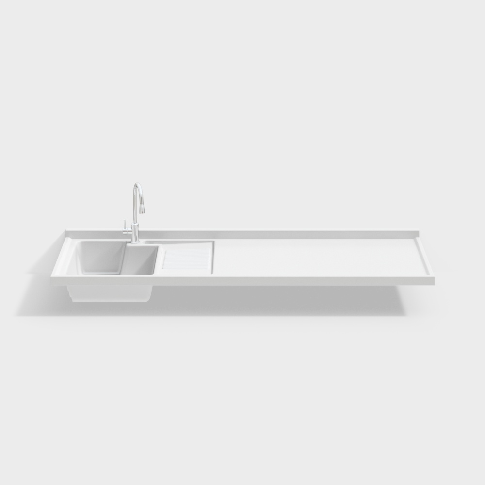 Modern washing machine cabinet integrated basin