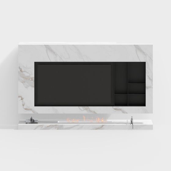 Modern Minimalist TV Cabinet 3D model