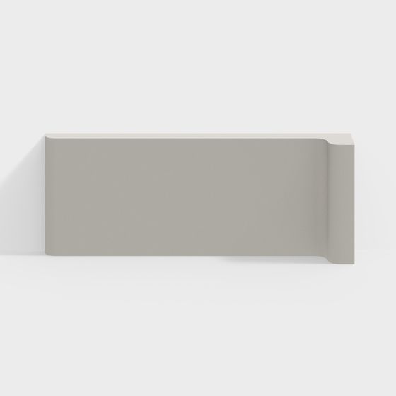 Modern Low-Poly Concrete Wall Corner 3D model