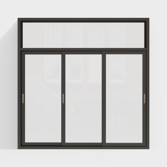 Low Polygon Modern Window 3D model