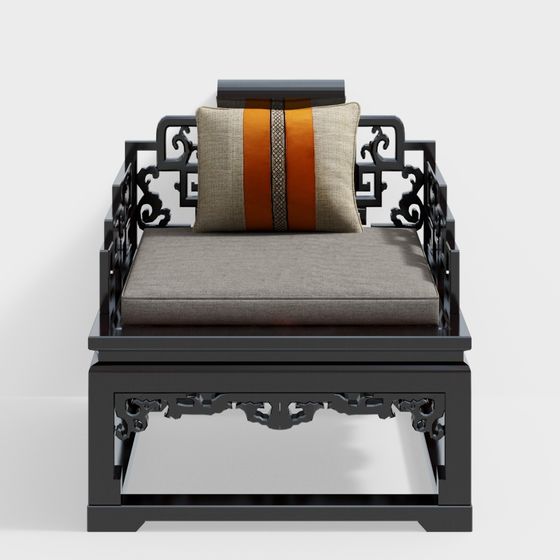 Eastern Elegance Lounge Chair 3D model