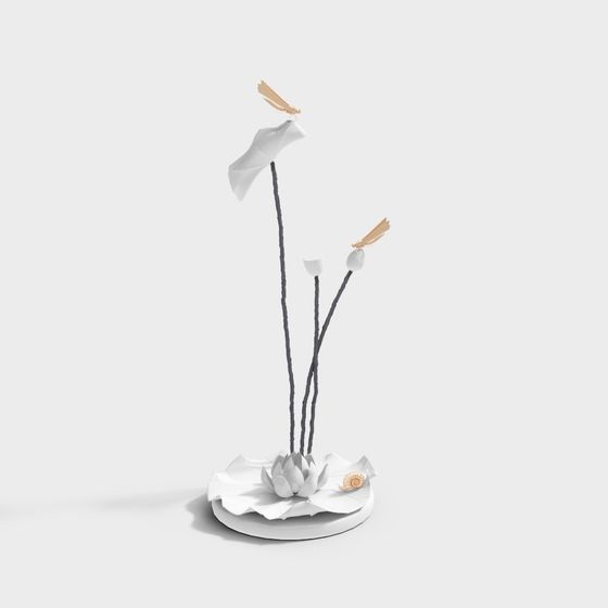 Gray Jewelry Ornaments 3D Model for Accessories