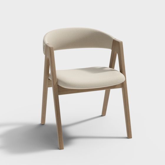 Stylish Low-Polygon Chair 3D model for Modern Interiors