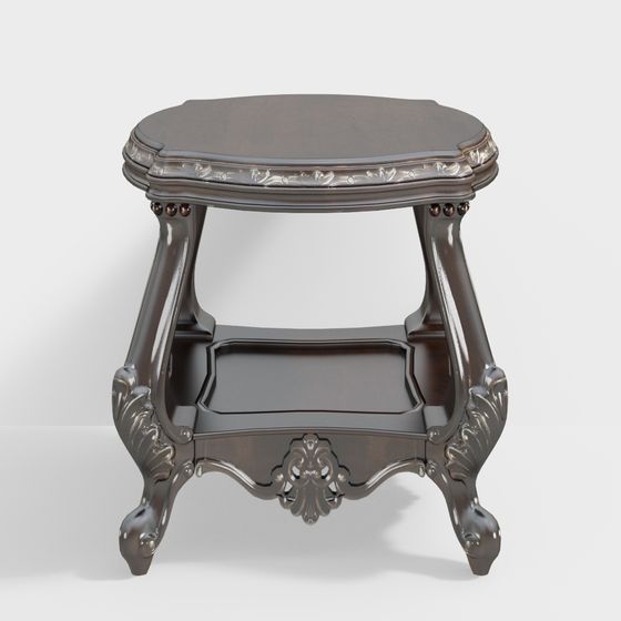 Elegant Vintage Side Table 3D model